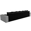 Диван п-образный Дубай Микровельвет Черный Белый