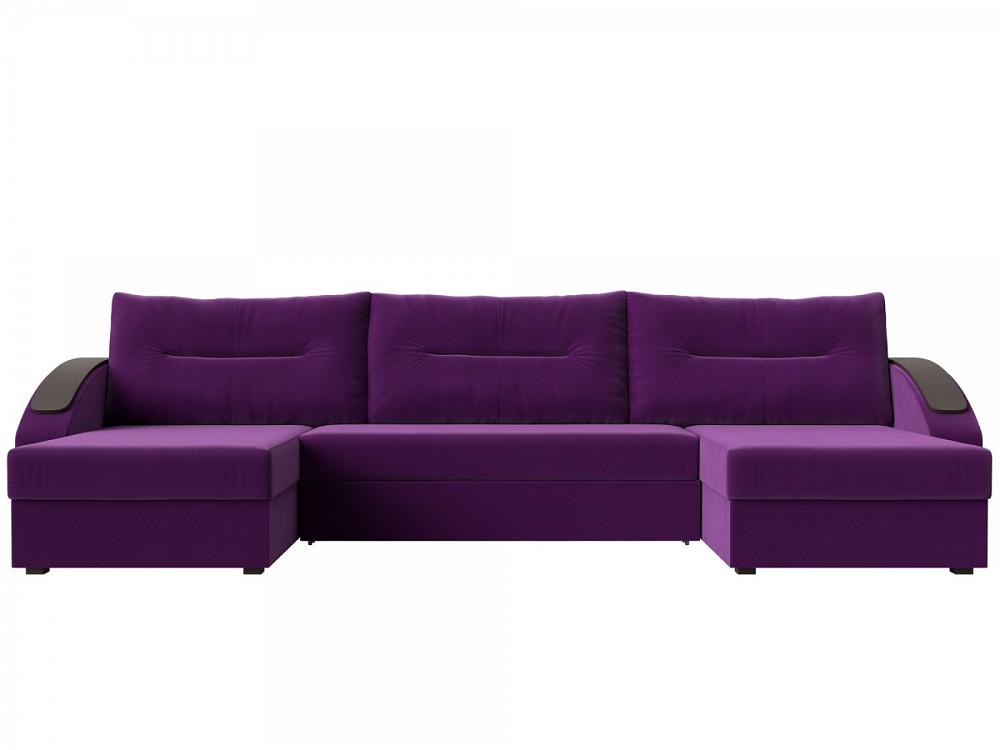 Диван п-образный Канзас Микровельвет Фиолетовый кровать интерьерная афина микровельвет фиолетовый 160х200
