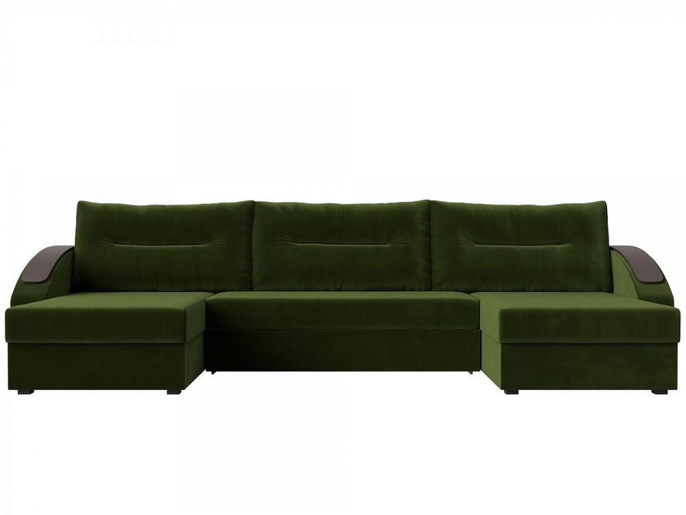 Диван п-образный Канзас Микровельвет Зеленый кистевой эспандер 30 кг овальной формы зеленый bradex sf 0574