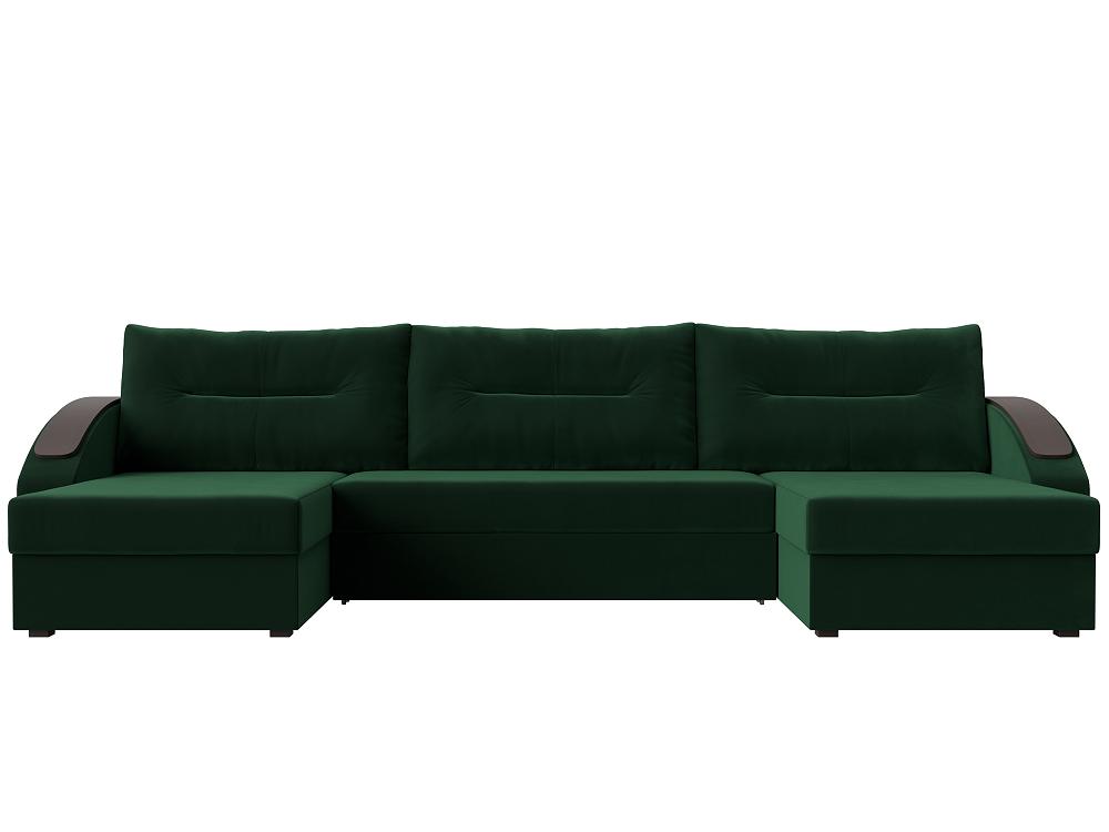 Диван п-образный Канзас Велюр Зеленый кистевой эспандер 30 кг овальной формы зеленый bradex sf 0574