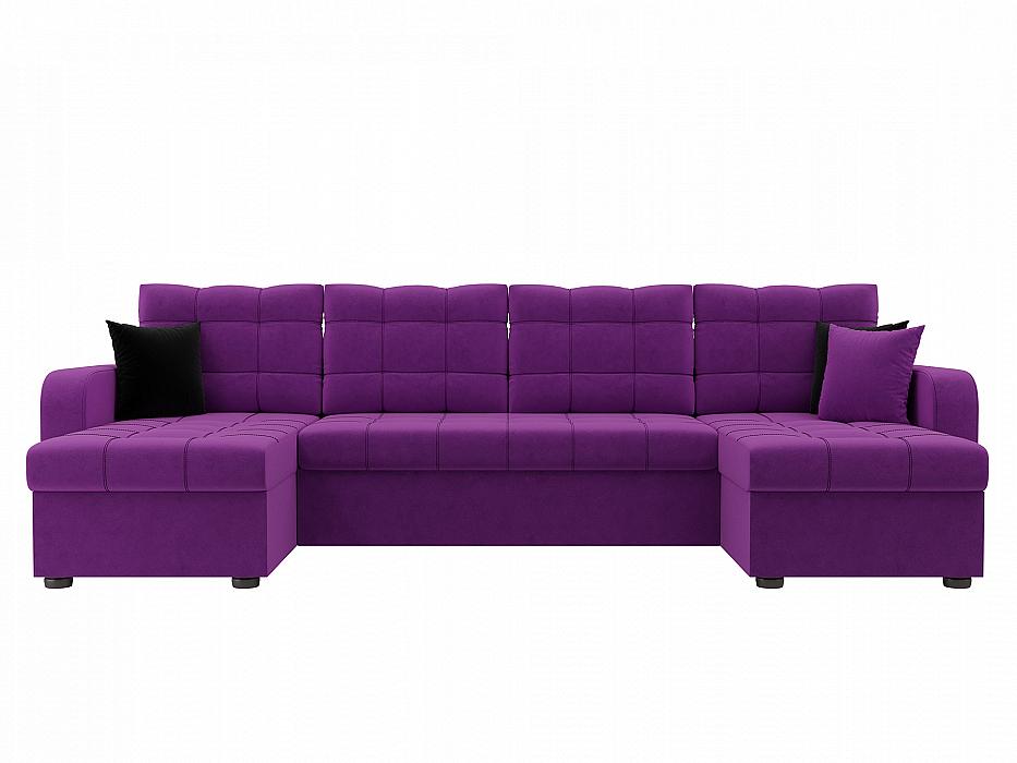 Диван п-образный Ливерпуль Микровельвет Фиолетовый кровать интерьерная афина микровельвет фиолетовый 160х200