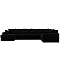 Диван п-образный Майами Микровельвет Черный