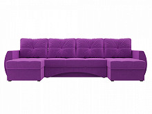 П-образный диван Сатурн Микровельвет Фиолетовый