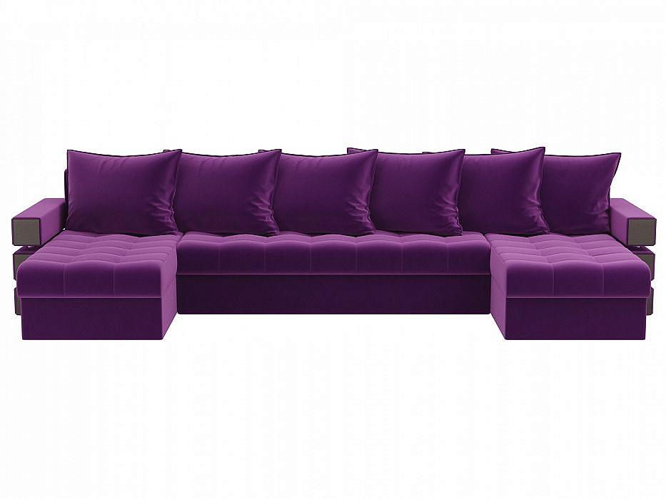 Диван п-образный  Венеция Микровельвет Фиолетовый игровое кресло knight explore экокожа фиолетовый экокожа