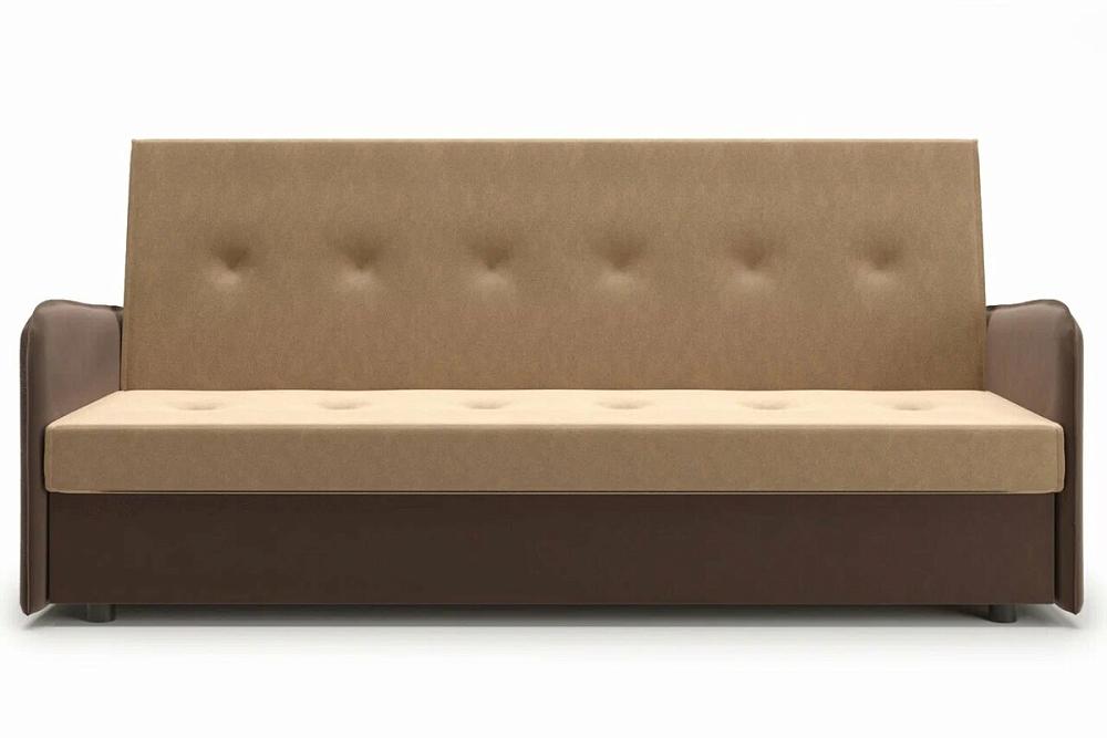 Диван-кровать Оазис (04) бежево-коричневый прямой диван оазис синий велюр 140х205 см с ящиком