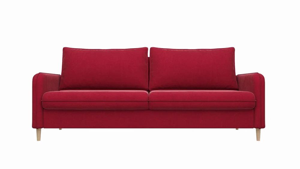 Диван-кровать Торонто Микровельвет Красный кресло кровать аджио с подлокотниками велюр