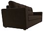 Прямой диван амстердам лайт микровельвет коричневый еврокнижка