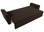Прямой диван амстердам лайт микровельвет коричневый еврокнижка