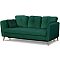 Диван-кровать прямой Анталия-2 Мора зеленый/Мора зеленый Вариант 1