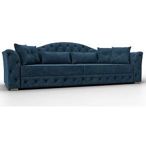 Диван прямой артис велюр brut 11 синий дельфин