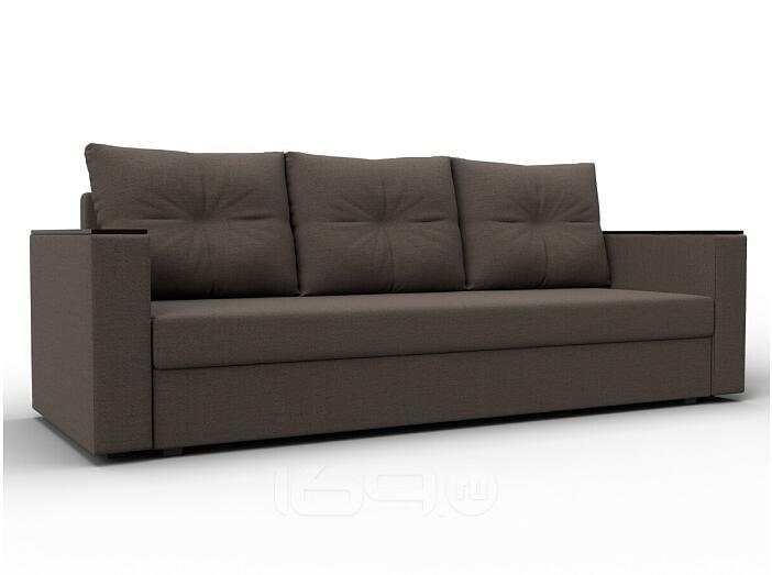 Диван прямой атланта без стола амур 05 коричневый еврокнижка