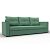 Диван прямой атланта без стола амур 11 зеленый еврокнижка