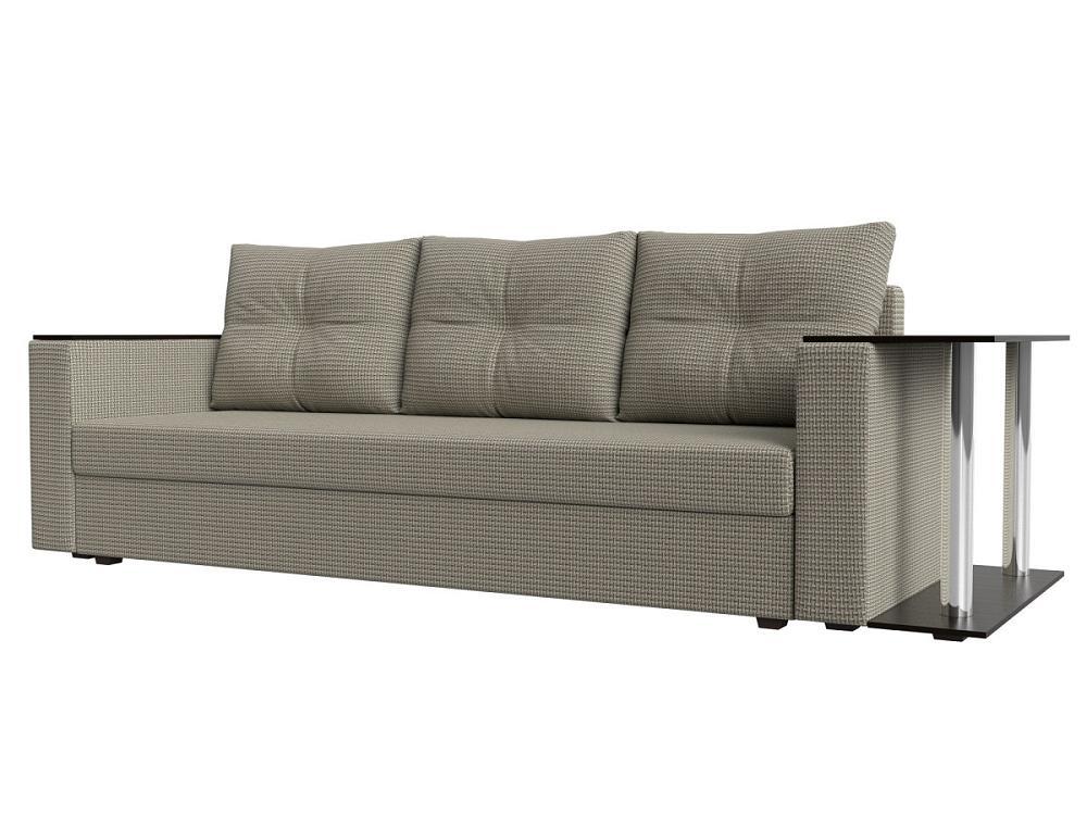 Диван прямой Атланта Лайт со столом справа Рогожка Корфу 02 комплект мягкой мебели атланта со столом sofa 2