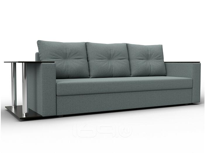 Диван прямой атланта со столом слева амур 07 серый еврокнижка