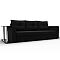 Диван прямой атланта со столом слева микровельвет чёрный еврокнижка