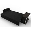 Диван прямой атланта со столом справа микровельвет чёрный еврокнижка