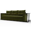 Диван прямой атланта со столом справа микровельвет зелёный еврокнижка