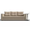 Диван прямой атланта со столом справа seven 729 бежевый еврокнижка