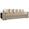 Диван прямой Дубай Лайт полки слева Экокожа Бежевый