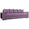 Диван прямой Дубай Лайт полки слева Микровельвет Сиреневый