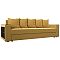 Диван прямой Дубай Лайт полки слева Микровельвет Жёлтый Диван прямой Дубай Лайт полки слева Микровельвет Жёлтый