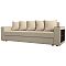 Диван прямой Дубай Лайт полки справа Экокожа Бежевый