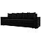 Диван прямой Дубай Лайт полки справа Микровельвет Чёрный Диван прямой Дубай Лайт полки справа Микровельвет Чёрный