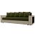 Диван прямой дубай лайт полки справа микровельвет/экокожа зелёный/бежевый еврокнижка