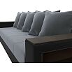 Диван прямой дубай лайт серый/черный еврокнижка