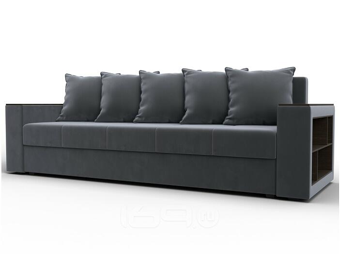 Диван прямой дубай лайт seven 17 серый еврокнижка