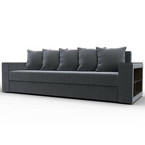 Диван прямой дубай лайт seven 17 серый еврокнижка