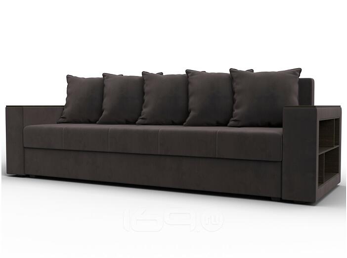 Диван прямой дубай лайт seven 727 коричневый еврокнижка