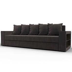 Диван прямой дубай лайт seven 727 коричневый еврокнижка