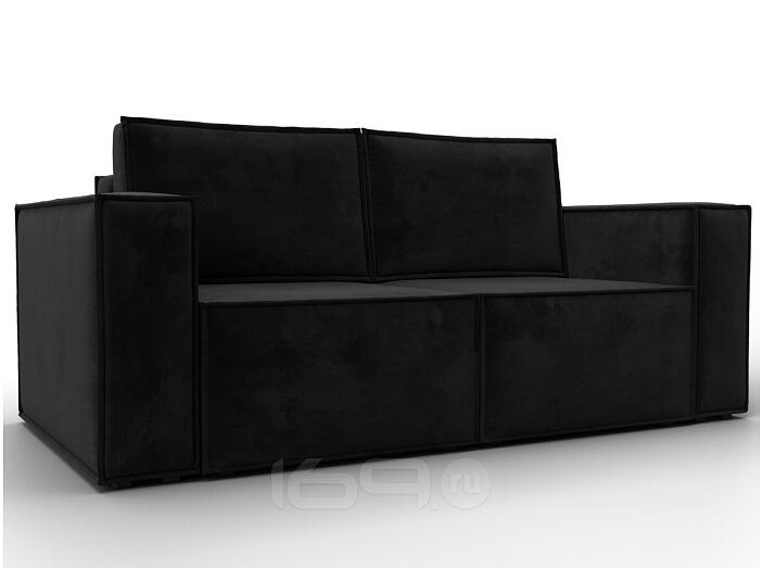 Диван прямой куба мини seven 35 черный раскладушка