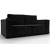 Диван прямой куба мини seven 35 черный раскладушка