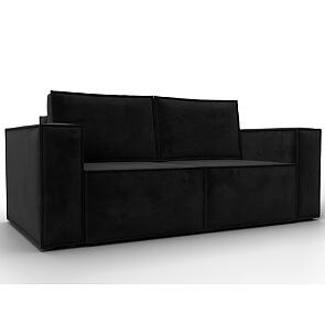 Диван прямой куба мини seven 35 черный раскладушка