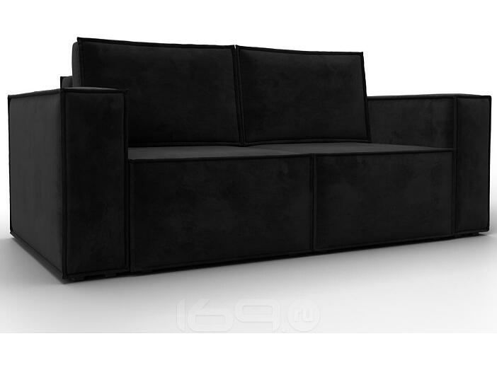 Диван прямой куба велюр мини seven 35 черный раскладушка
