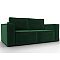 Диван прямой куба велюр мини seven 626 зеленый раскладушка