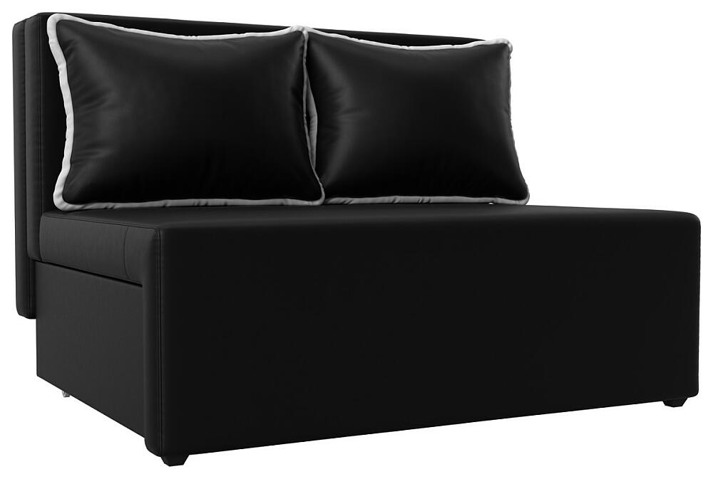 Диван прямой Лагуна Экокожа ЧёрныйБелый 26999₽