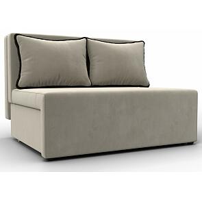 Диван прямой лагуна микровельвет бежевый/коричневый выкатной