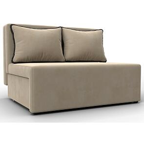 Диван прямой лагуна велюр бежевый/коричневый выкатной