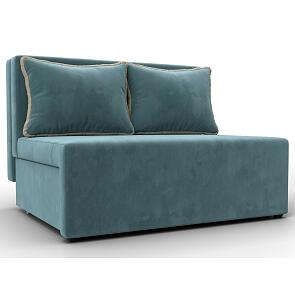 Диван прямой лагуна велюр бирюзовый/бежевый выкатной