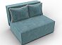 Диван прямой лагуна велюр бирюзовый/бежевый выкатной