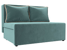 

Диван прямой Лагуна Велюр Бирюзовый/Бежевый