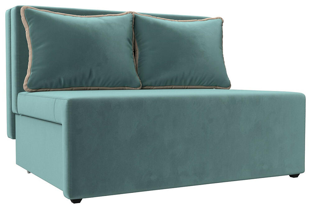 Диван прямой Лагуна Велюр БирюзовыйБежевый 29999₽