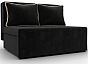 Диван прямой лагуна велюр чёрный/бежевый выкатной