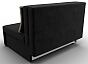Диван прямой лагуна велюр чёрный/бежевый выкатной