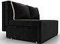 Диван прямой лагуна велюр чёрный/бежевый выкатной