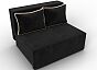Диван прямой лагуна велюр чёрный/бежевый выкатной