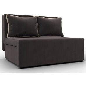 Диван прямой лагуна велюр коричневый/бежевый выкатной